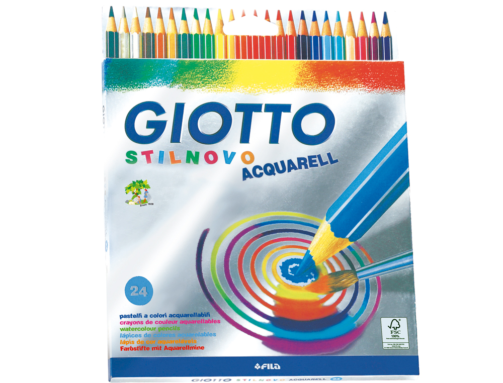 GIOTTO - CX. 24 LAPIS DE COR ACQUARELL - F255800 ( Imagem 3 de 3 ) - Preview
