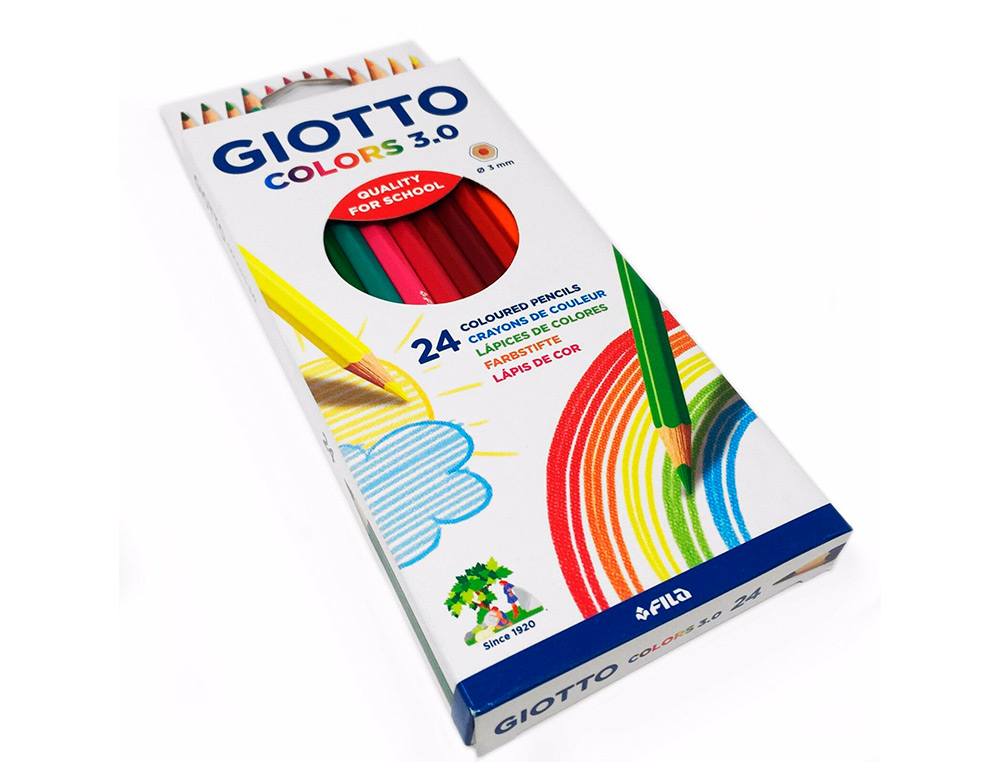 Lapis de cor giotto colors 3.0 caixa de 24 cores mina 3 mm ( Imagem 5 de 7 ) - Preview