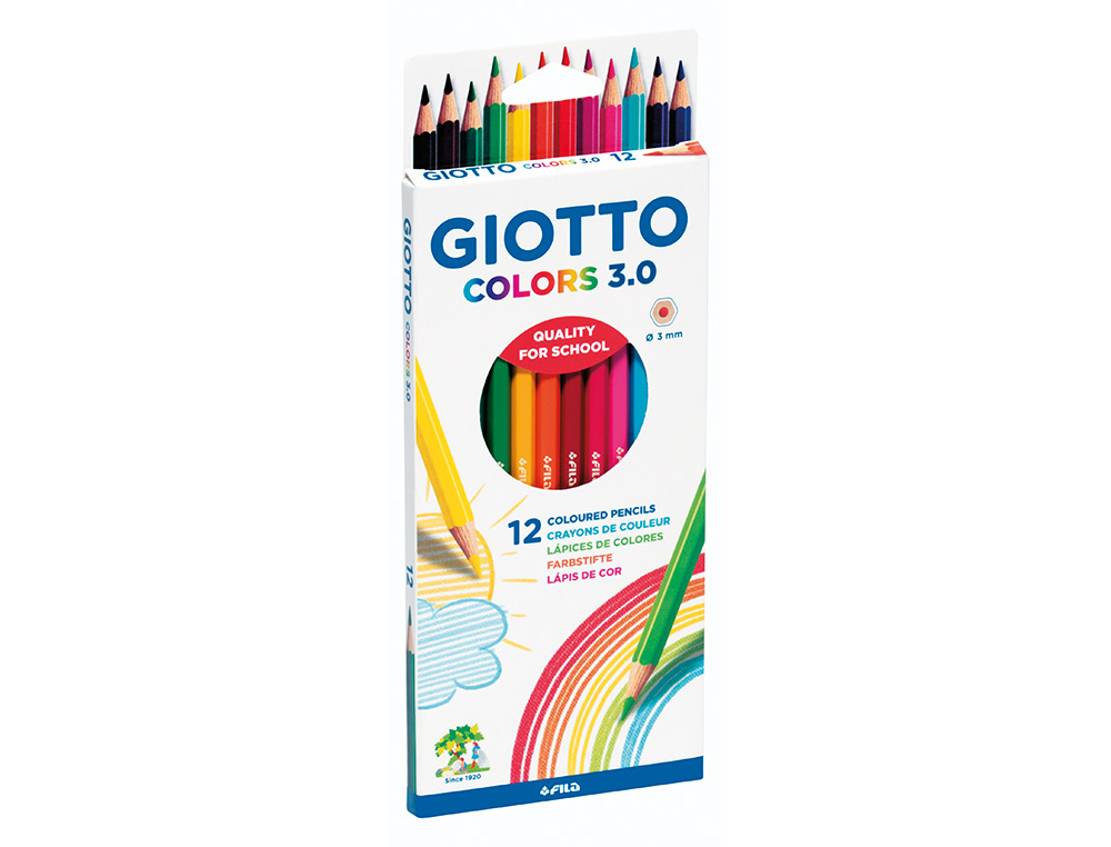 Lapis de cor giotto colors 3.0 caixa de 12 cores mina 3 mm ( Imagem 4 de 9 ) - Preview