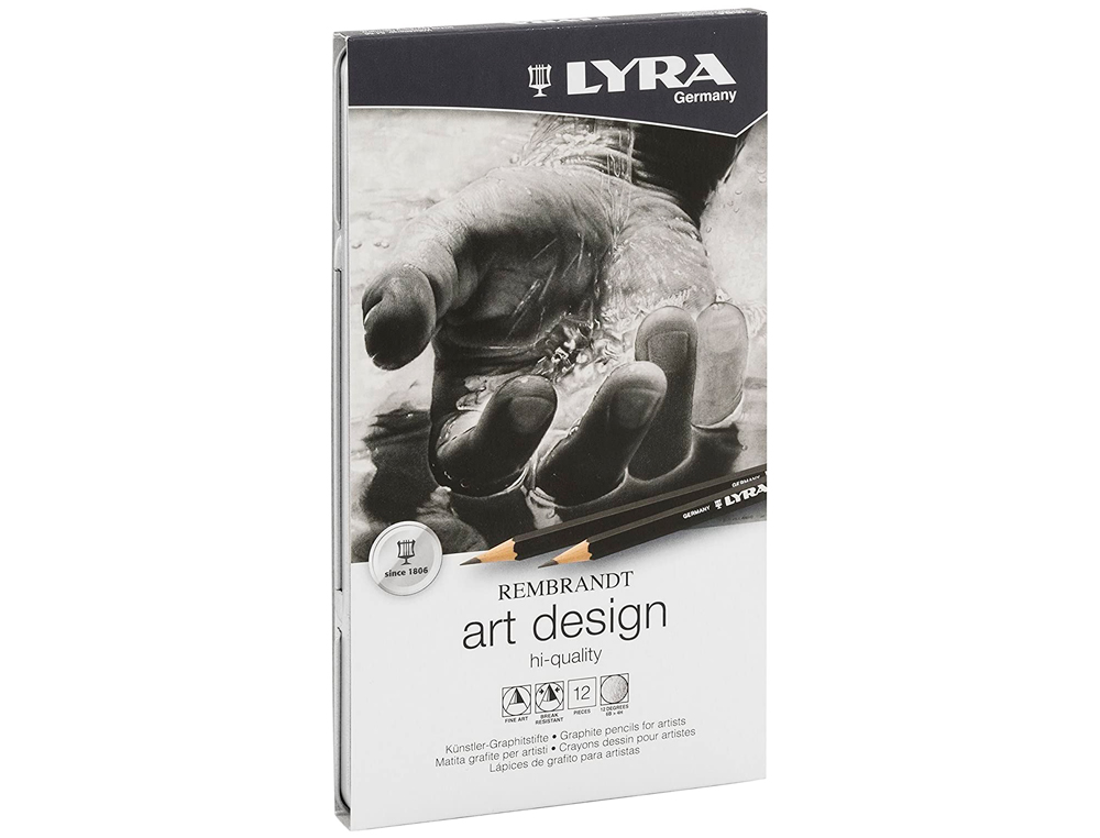 Lápis De Grafite Lyra Rembrand Art Design - Caixa De 12 Graduações 6b-5b-4b-3b 2b-b-hb-f-h-2h-3h-4h ( Imagem 2 de 3 ) - Preview