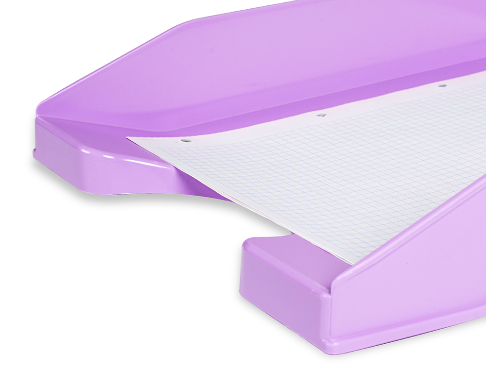 Tabuleiro de secretaria plastico q-connect lavanda opaco ( Imagem 4 de 8 ) - Preview