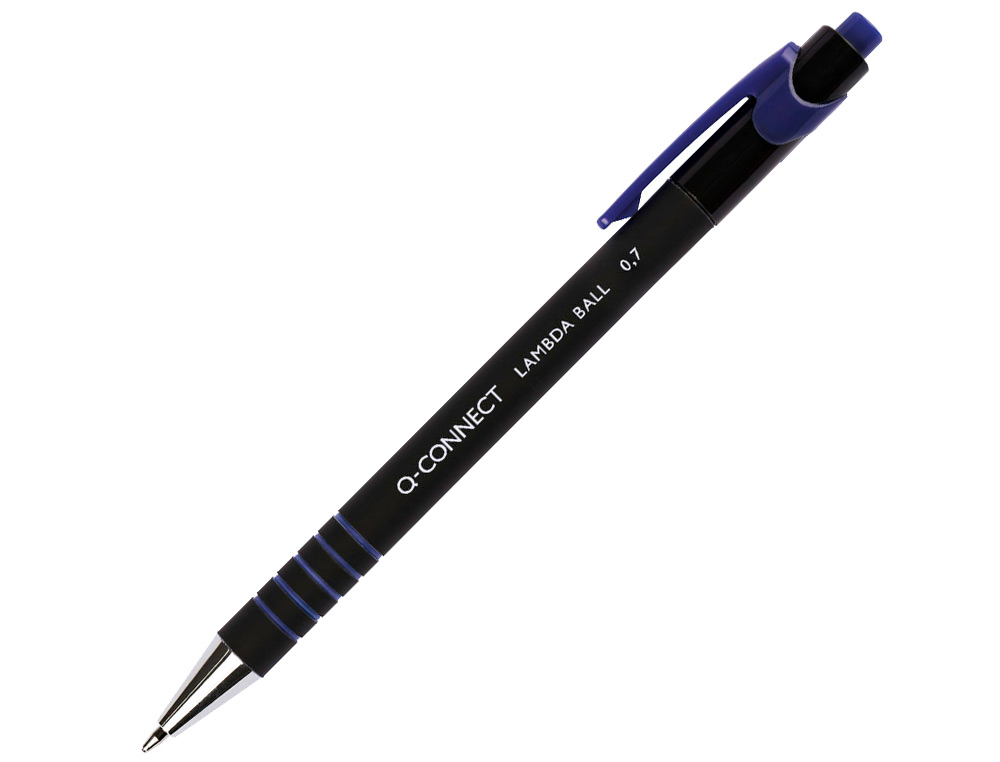 Esferográfica Q-Connect Retratil Com Grip 0,7mm - Cor Azul ( Imagem 2 de 7 ) - Preview