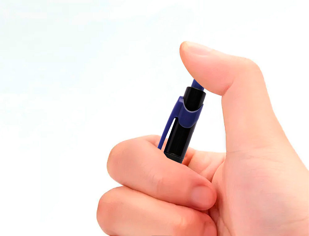 Esferográfica Q-Connect Retratil Com Grip 0,7mm - Cor Azul ( Imagem 4 de 7 ) - Preview