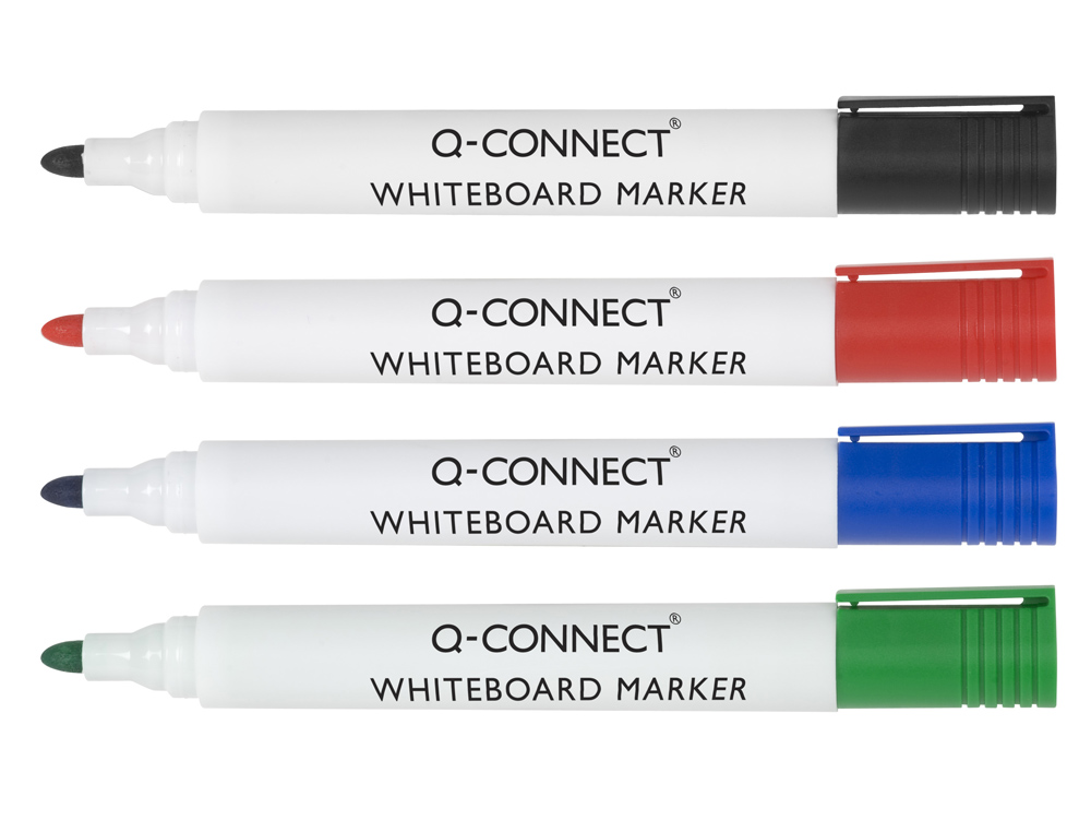 Marcador Q-Connect Para Quadro Branco de Ponta Redonda 3.0 mm (10 unidades) - 10 Cores Sortidas ( Imagem 4 de 11 ) - Preview