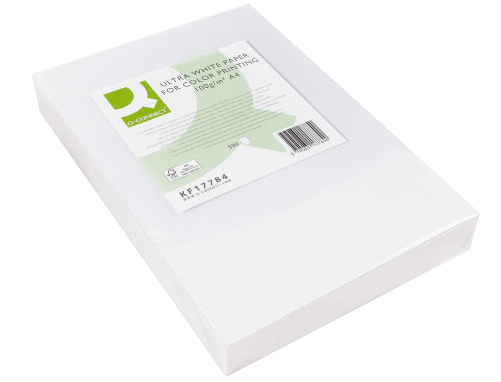Papel fotocopia ultra white q-connect din a4 100 gr pack de 500 folhas ( Imagem 5 de 9 ) - Preview