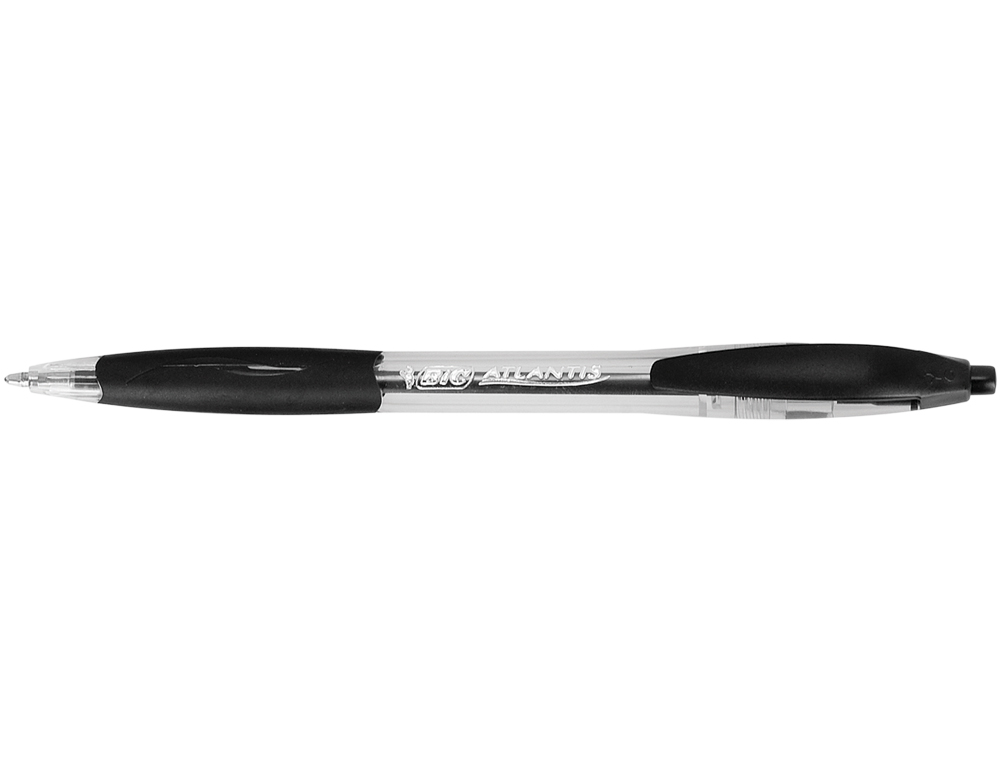 Esferografica bic atlantis preto retratil tinta oleo ponta de 1 mm (12 unidades) ( Imagem 2 de 4 ) - Preview