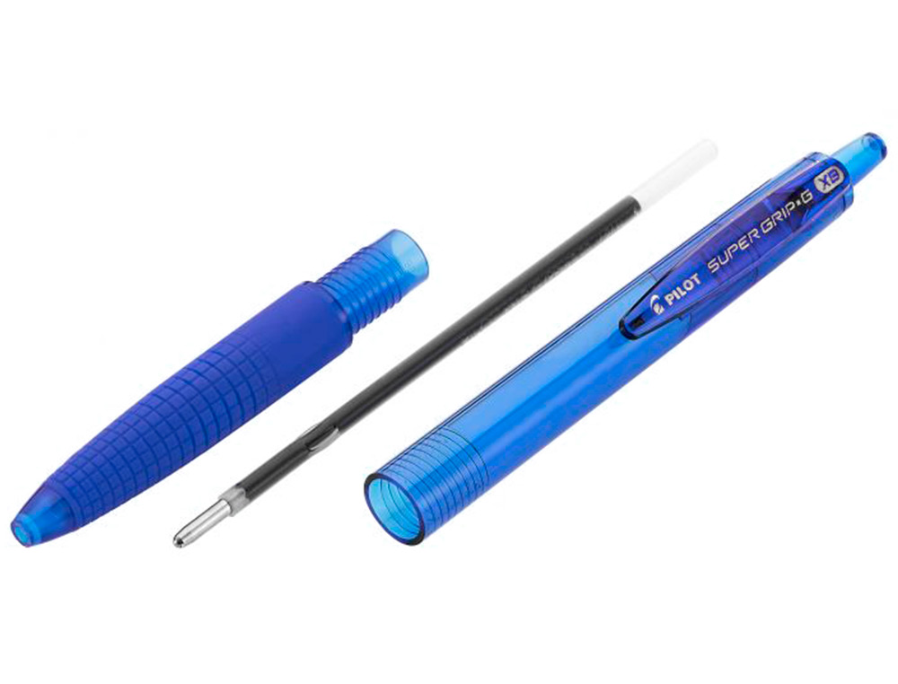 Esferografica pilot supergrip g azul retratil sujeicao de borracha tinta base de oleo ( Imagem 4 de 6 ) - Preview