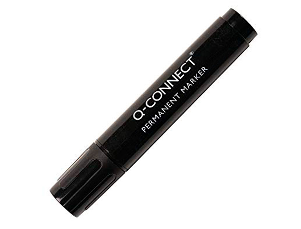 Marcador q-connect permanente preto ponta biselada 5.0 mm (10 unidades) ( Imagem 3 de 5 ) - Preview