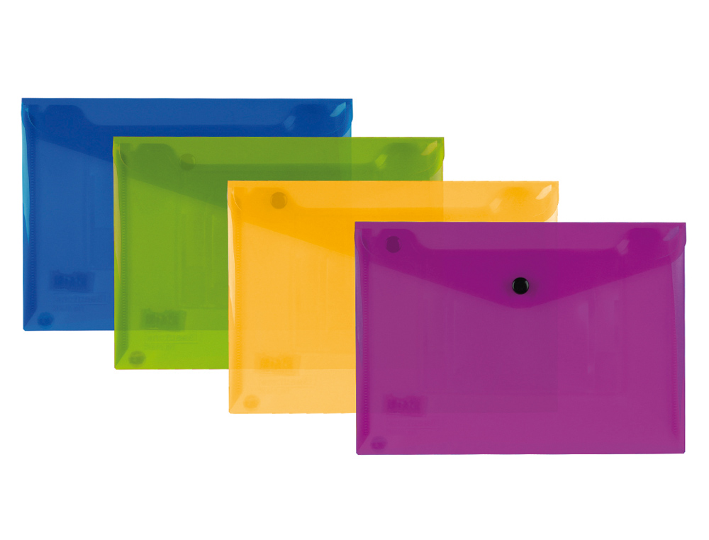 Pasta Liderpapel Porta Documentos Fecho De Mola Din-A5 -Pack De 4 Cores Sortidas ( Imagem 2 de 2 ) - Preview