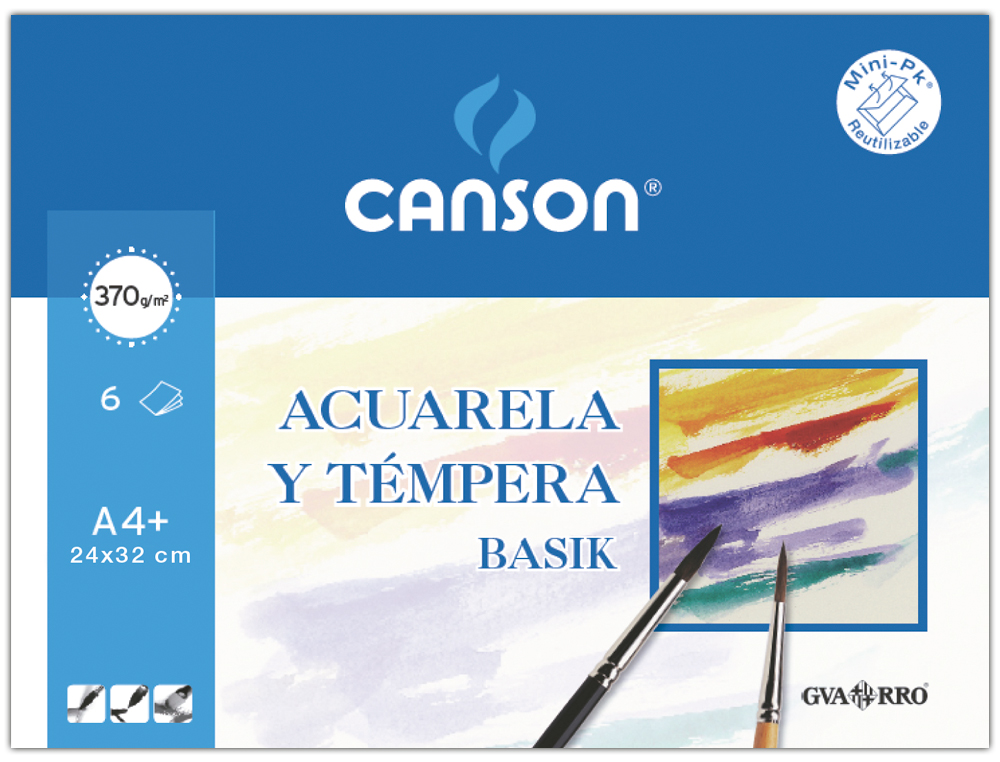 CANSON - PACK 6 FLS PAPEL AGUARELA A4 ( Imagem 3 de 6 ) - Preview