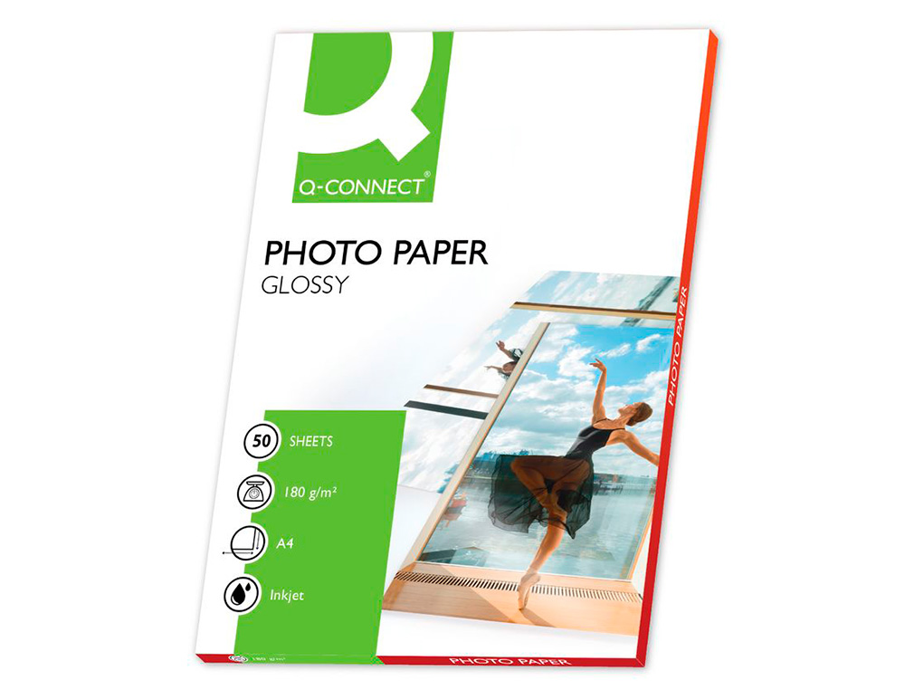 Papel fotografia q-connect glossy din a4 180 gr caixa de 50 folhas ( Imagem 2 de 2 ) - Preview