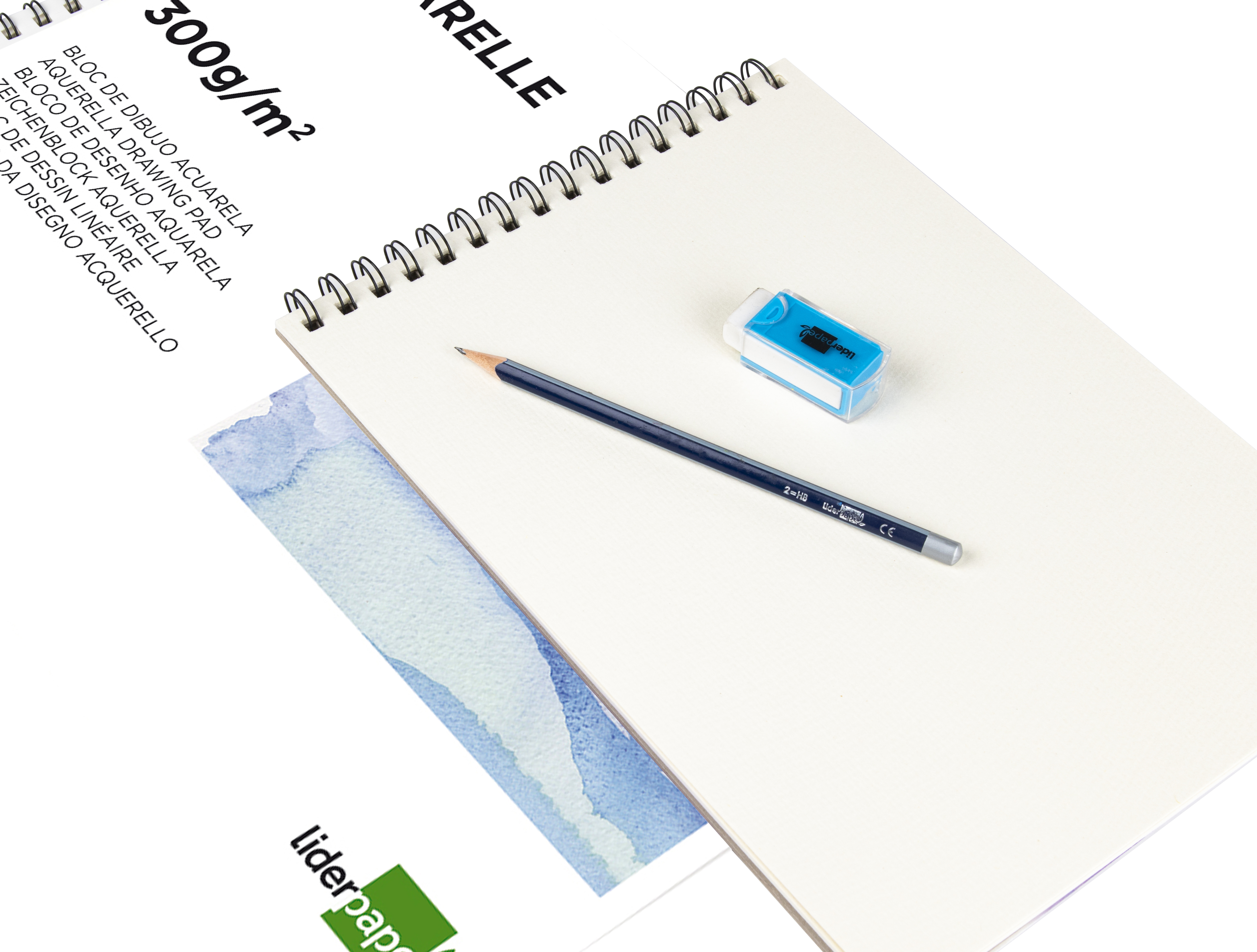 Bloco de desenho aguarela espiral 230x325mm 10 folhas ( Imagem 5 de 6 ) - Preview