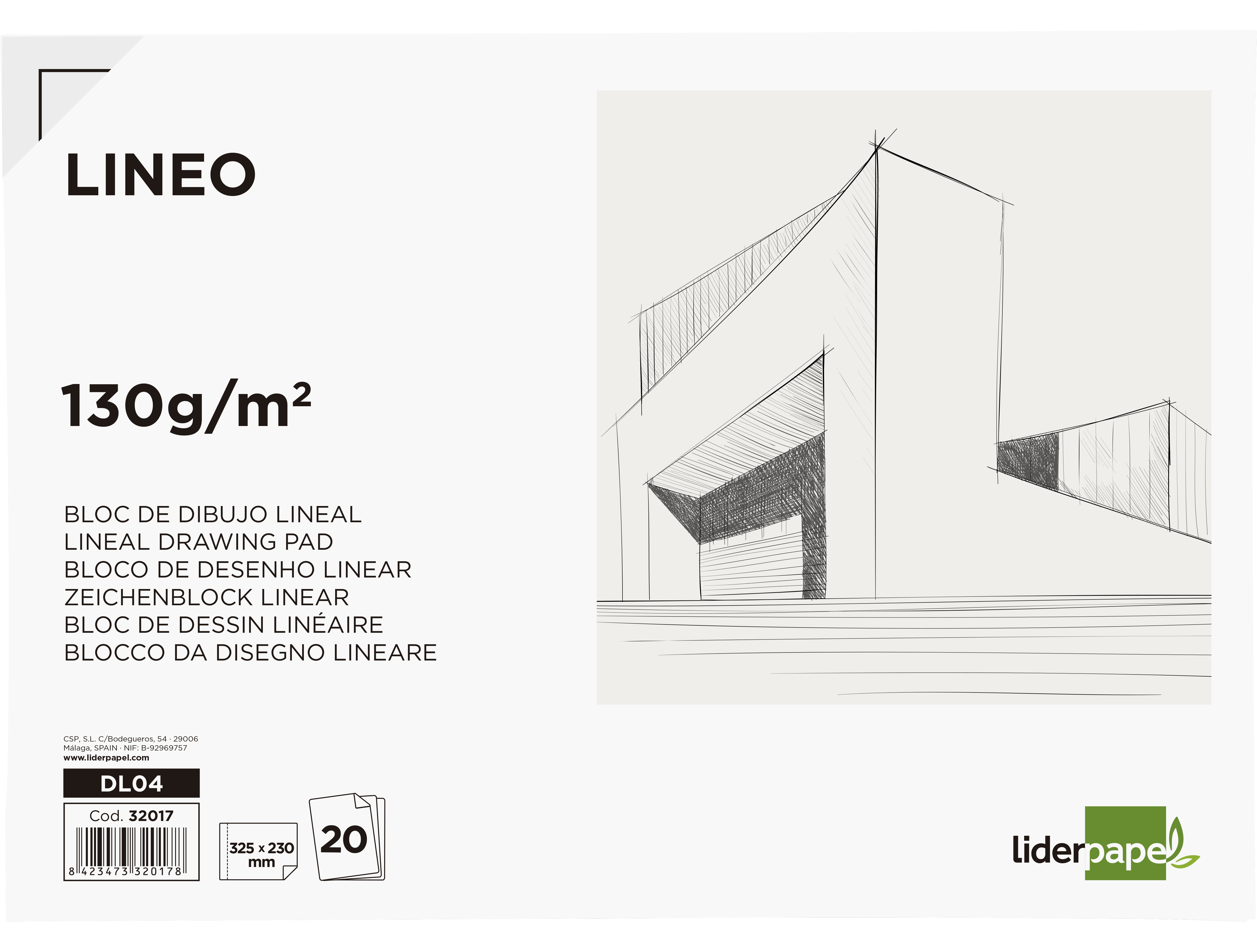 Bloco de desenho liderpapel lineal colado 230x325mm 20 folhas 130gr com esquadria ( Imagem 4 de 9 ) - Preview