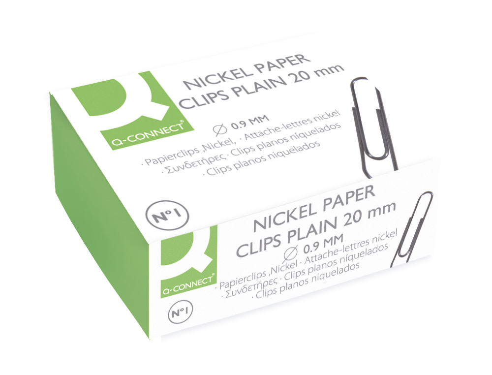 Clips Niquelados Q-Connect Plano Em Bico - N. 3, 50 mm Caixa de 100 Unidades ( Imagem 4 de 8 ) - Preview