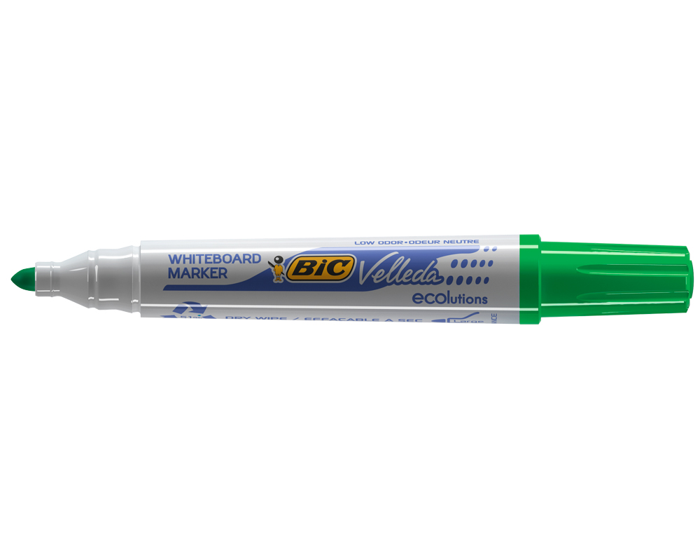 Marcador Bic Velleda Para Quadro Branco Cor Verde - Ponta Redonda 1,3mm ( Imagem 3 de 9 ) - Preview