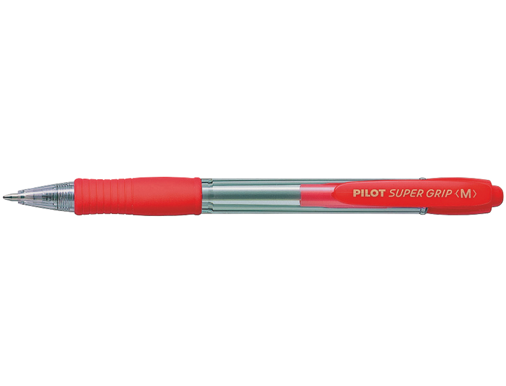 Esferográfica Pilot Super Grip Vermelho - Retrátil - Com Grip - Tinta Base De Óleo ( Imagem 2 de 2 ) - Preview