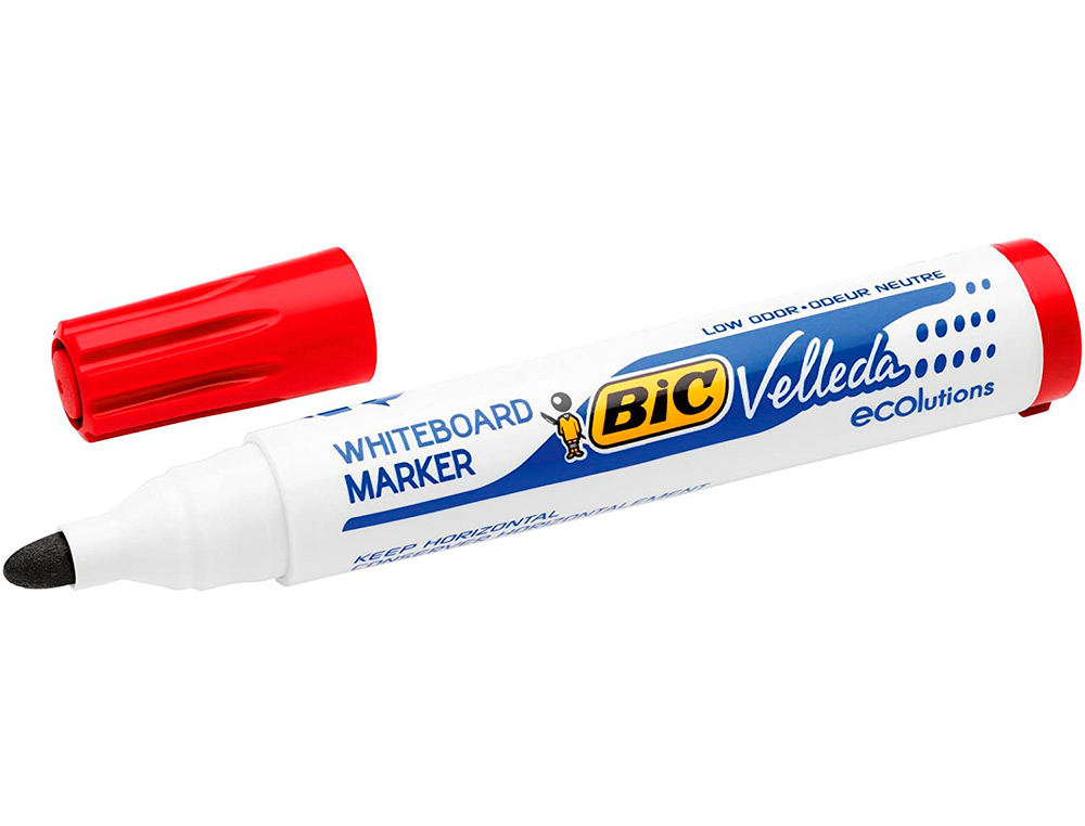 Marcador BIC Velleda - Vermelho. Ponta redonda ( Imagem 5 de 9 ) - Preview