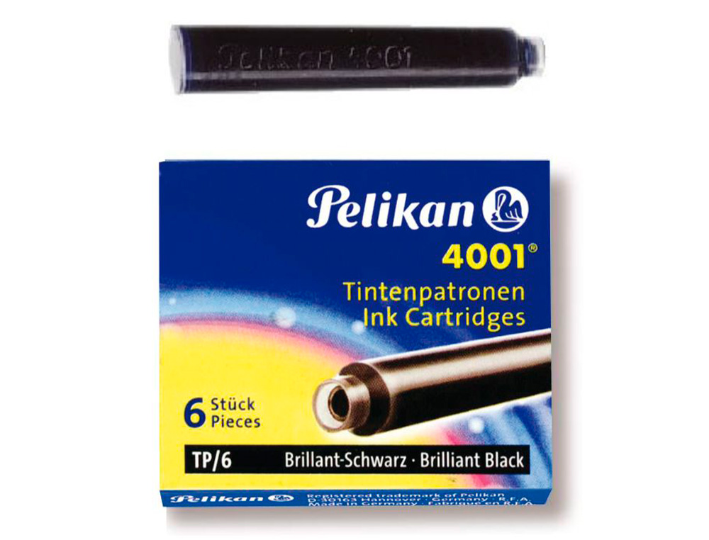 PELIKAN - 6 CARTUCHOS PRETO - 022014 ( Imagem 2 de 4 ) - Preview