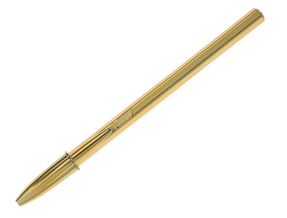 Esferográfica Bic Cristal Celebration Ouro - Tinta Azul - Unidade ( Imagem 2 de 6 ) - Preview