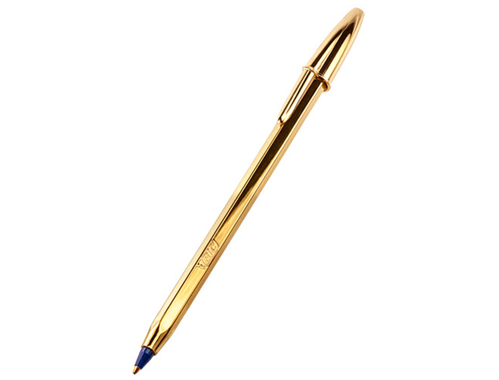 Esferográfica Bic Cristal Celebration Ouro - Tinta Azul - Unidade ( Imagem 4 de 6 ) - Preview