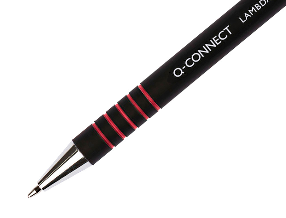 Esferografica q-connect retratil com grip 0,7 mm cor vermelha ( Imagem 4 de 8 ) - Preview
