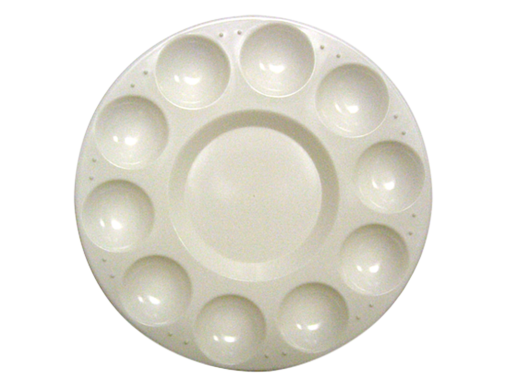 Paleta plastico artist circular con 10 compartimentos 17cm ( Imagem 2 de 2 ) - Preview
