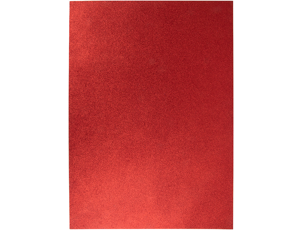 Goma eva com purpurina liderpapel 50x70cm 60gr espessura 2mm vermelho (10 unidades) ( Imagem 4 de 9 ) - Preview