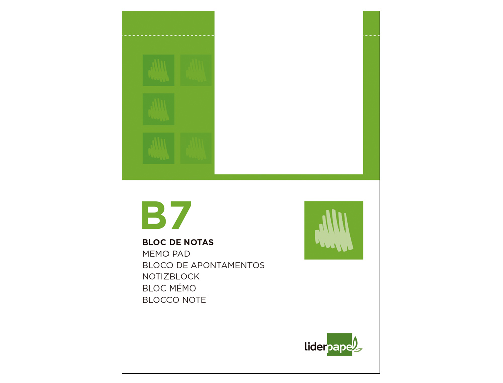 Bloco de apontamentos liderpapel din b7 80 f liso (10 unidades) ( Imagem 4 de 16 ) - Preview