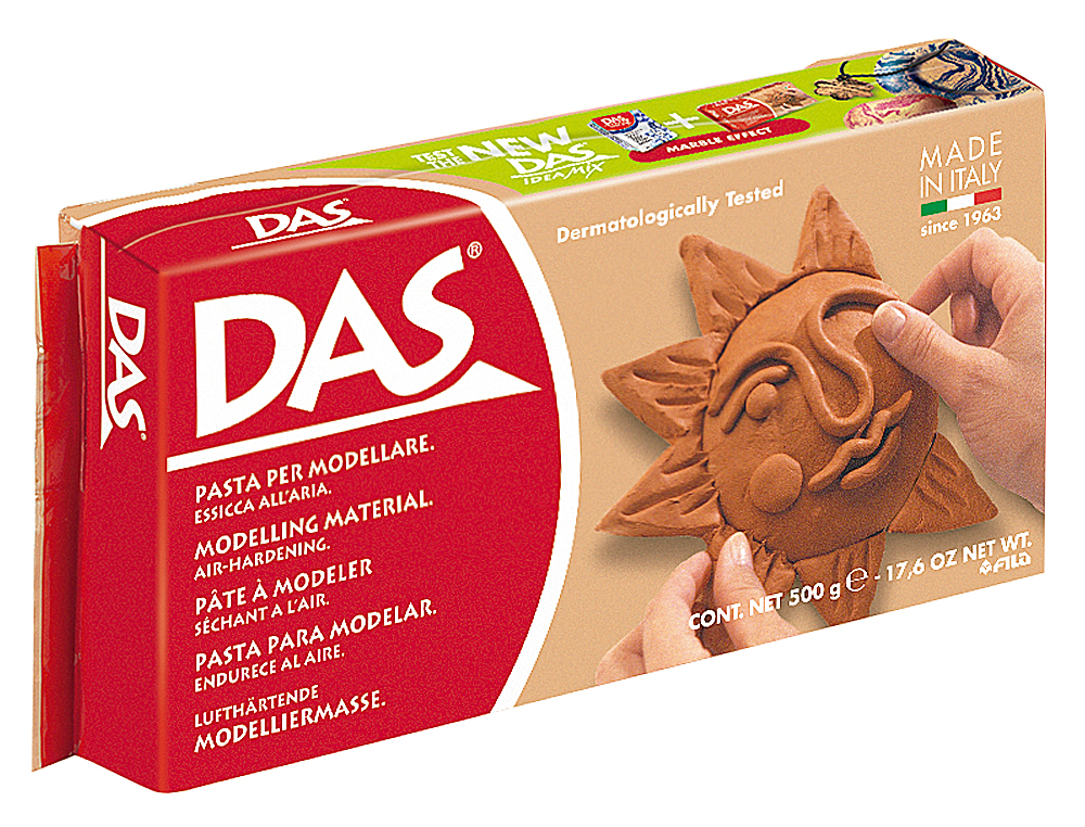 DAS - PASTA DE MODELAR 500g - TERRACOTA ( Imagem 3 de 3 ) - Preview