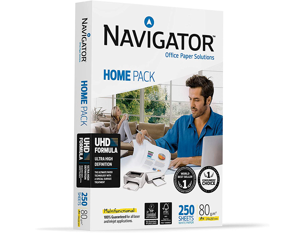 Papel fotocopia navigator home pack din a4 80 gr pack de 250 folhas ( Imagem 4 de 9 ) - Preview