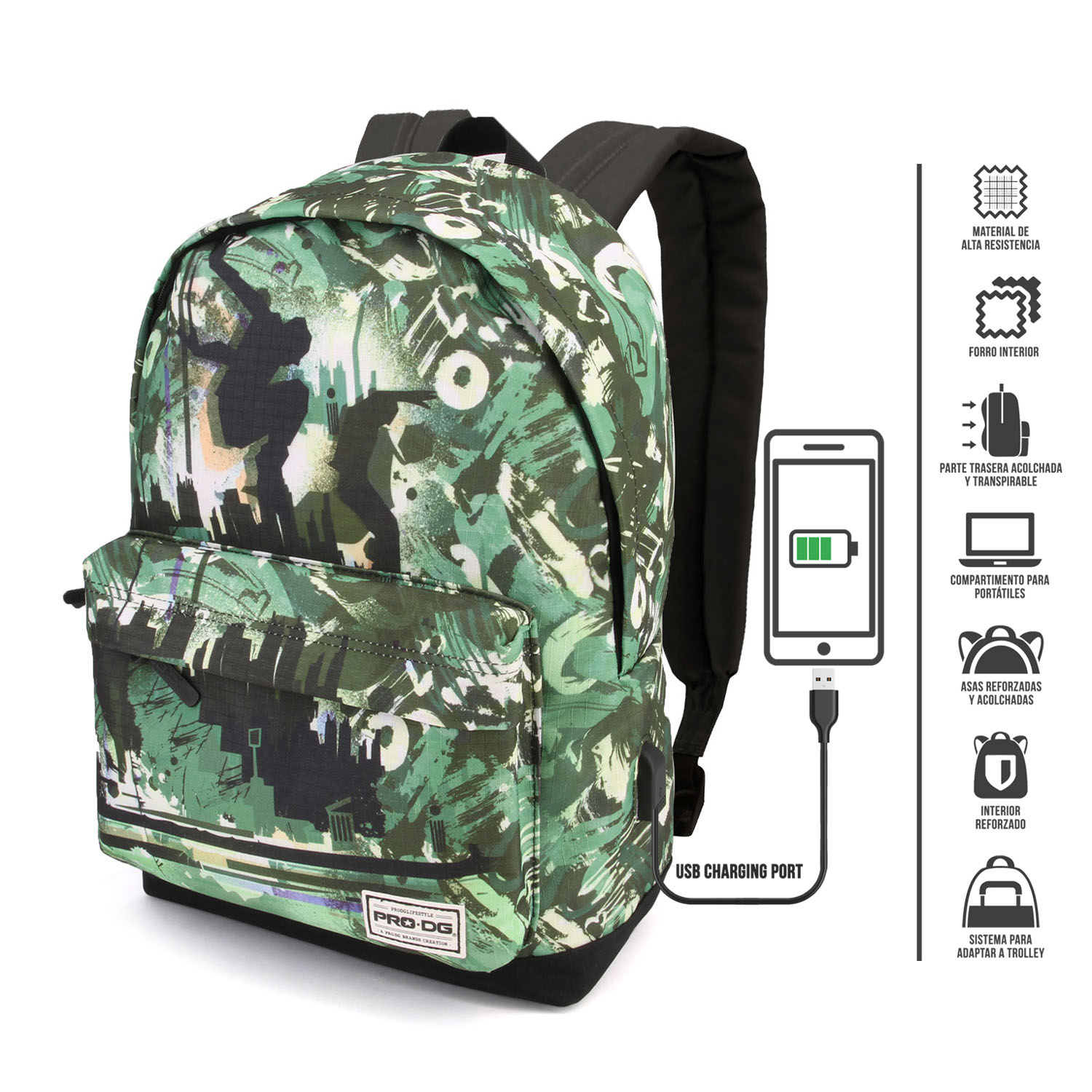 PRODG Fly Mochila Freestyle, Verde ( Imagem 3 de 4 ) - Preview