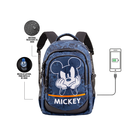 Mickey Mouse Blue Mochila Running HS 1.3, Azul Escuro ( Imagem 3 de 4 ) - Preview