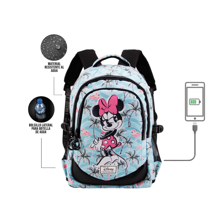 Minnie Mouse Tropic Mochila Running HS 1.3, Turquesa ( Imagem 2 de 4 ) - Preview
