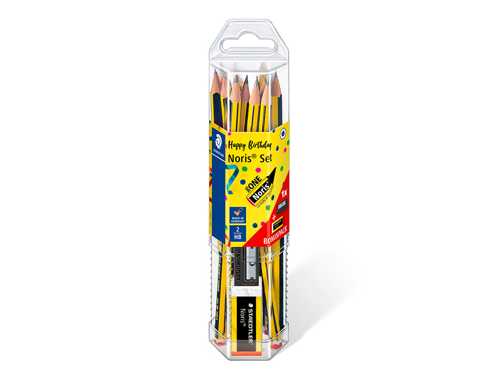STAEDTLER - 12 Lápis Grafite n.º 2 hb + Afia e Borracha ( Imagem 2 de 5 ) - Preview