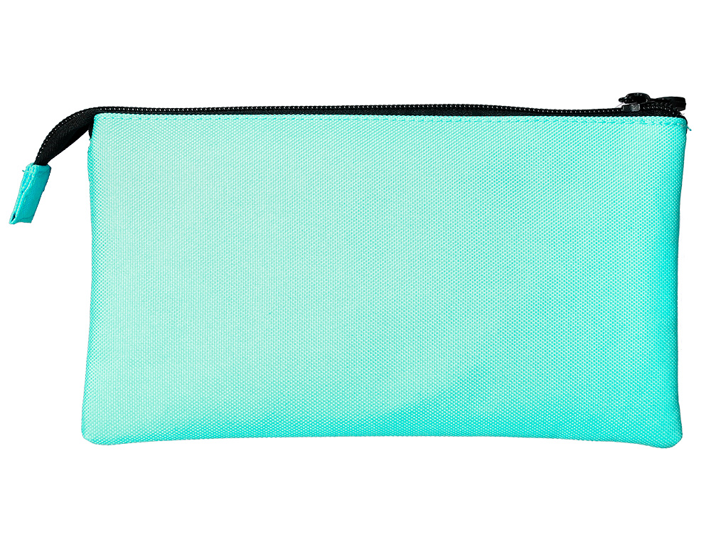Estojo escolar antartik triplo fecho cor menta 220x30x120 mm ( Imagem 4 de 5 ) - Preview