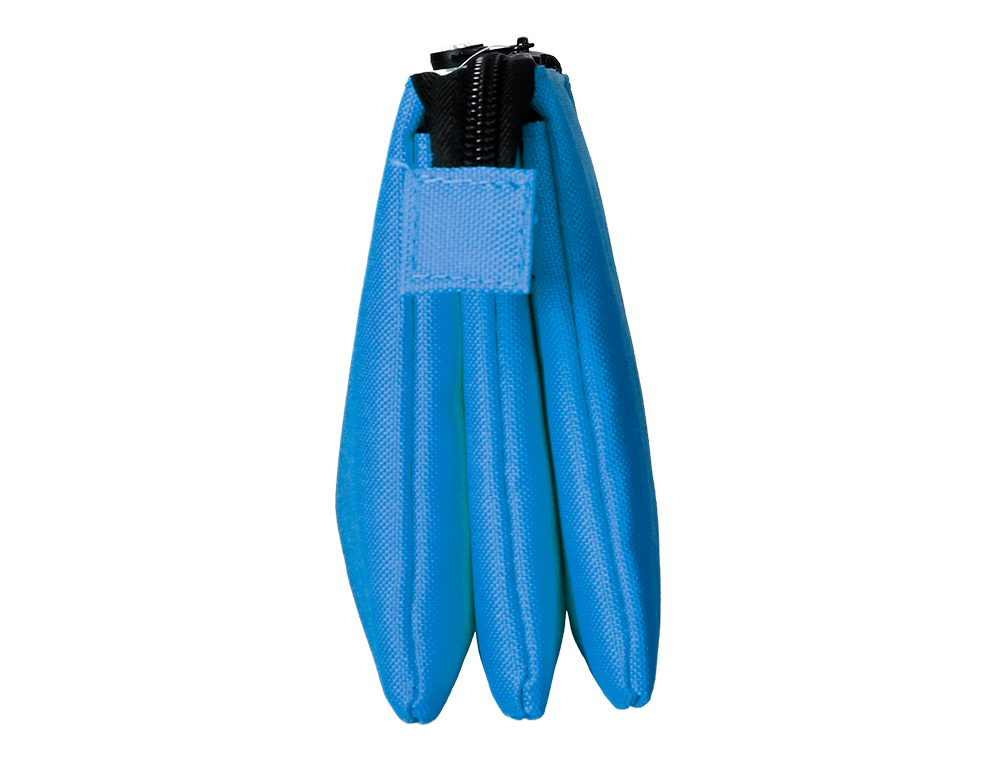Estojo escolar antartik triplo fecho cor azul 220x30x120 mm ( Imagem 3 de 5 ) - Preview