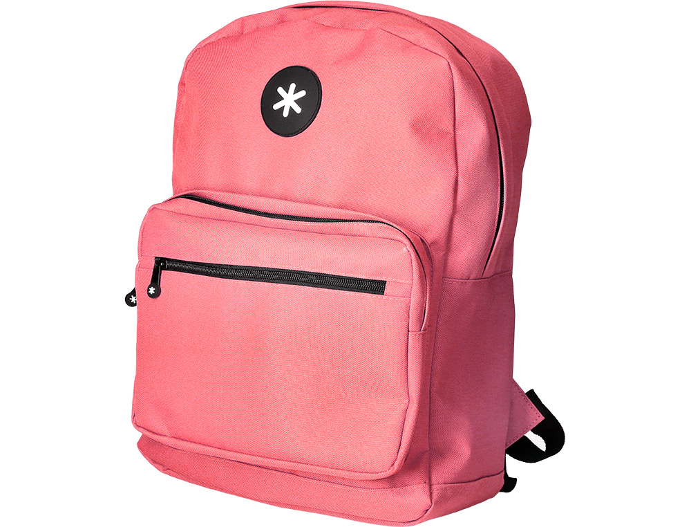 Mochila para portatil 15,6/' antartik com pega e bolso frontal com fecho cor coral 320x140x430 mm ( Imagem 5 de 20 ) - Preview