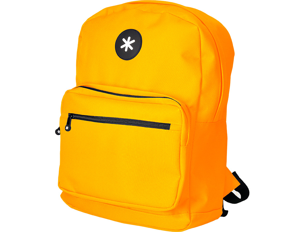 Mochila para portatil 15,6/' antartik com pega e bolso frontal com fecho cor mostarda 320x140x430 mm ( Imagem 5 de 20 ) - Preview