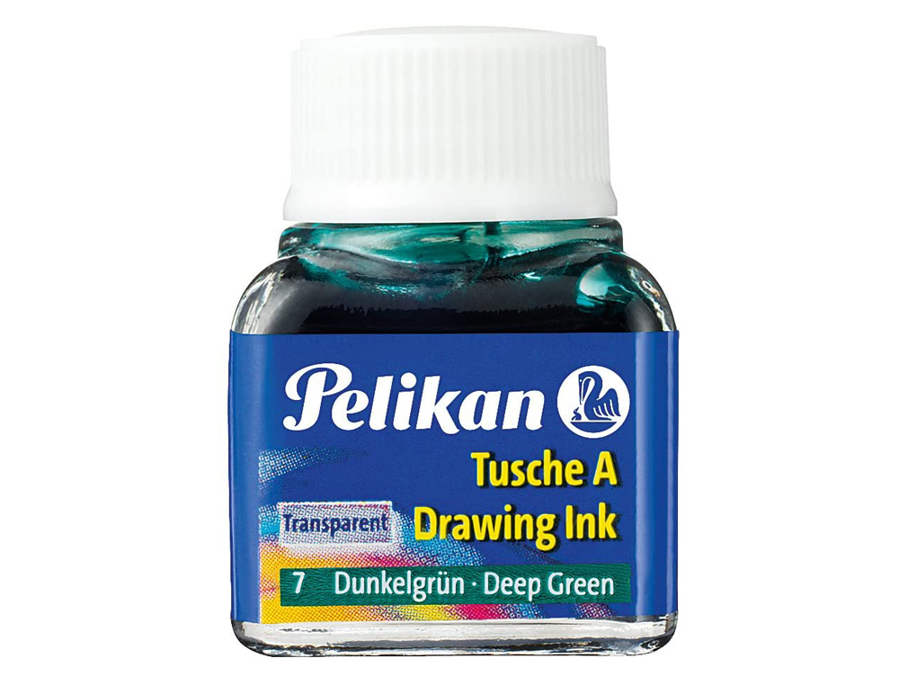 Tinta da china pelikan frasco 10ml nº 7 verde escuro ( Imagem 2 de 2 ) - Preview