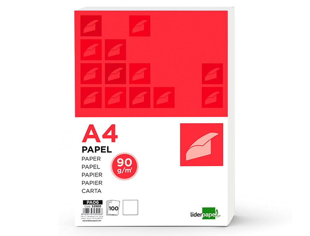 Papel liderpapel 90 gr din a4 pack de 100 folhas ( Imagem 2 de 14 ) - Preview