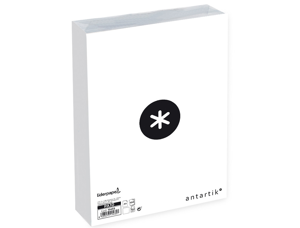 Papel Liderpapel A4 Antartik - 100g/m2 - Embalagem de 100 folhas - Branco Liso ( Imagem 3 de 4 ) - Preview