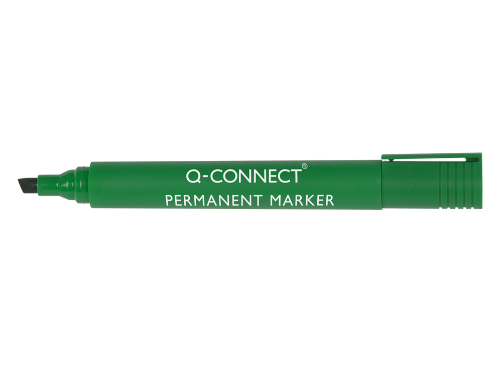 Marcador q-connect permanente verde ponta biselada 5.0 mm ( Imagem 2 de 2 ) - Preview