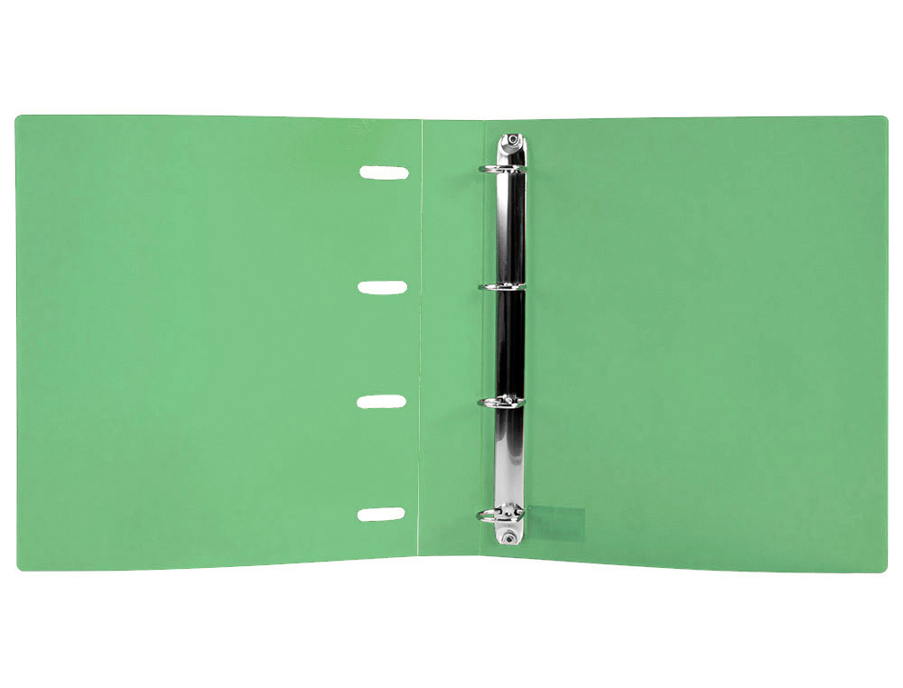 Carpeta con recambio liderpapel a4 cuadro 5mm 100 hojas 80g polipropileno 4 anillas 25mm color verde ( Imagem 5 de 8 ) - Preview