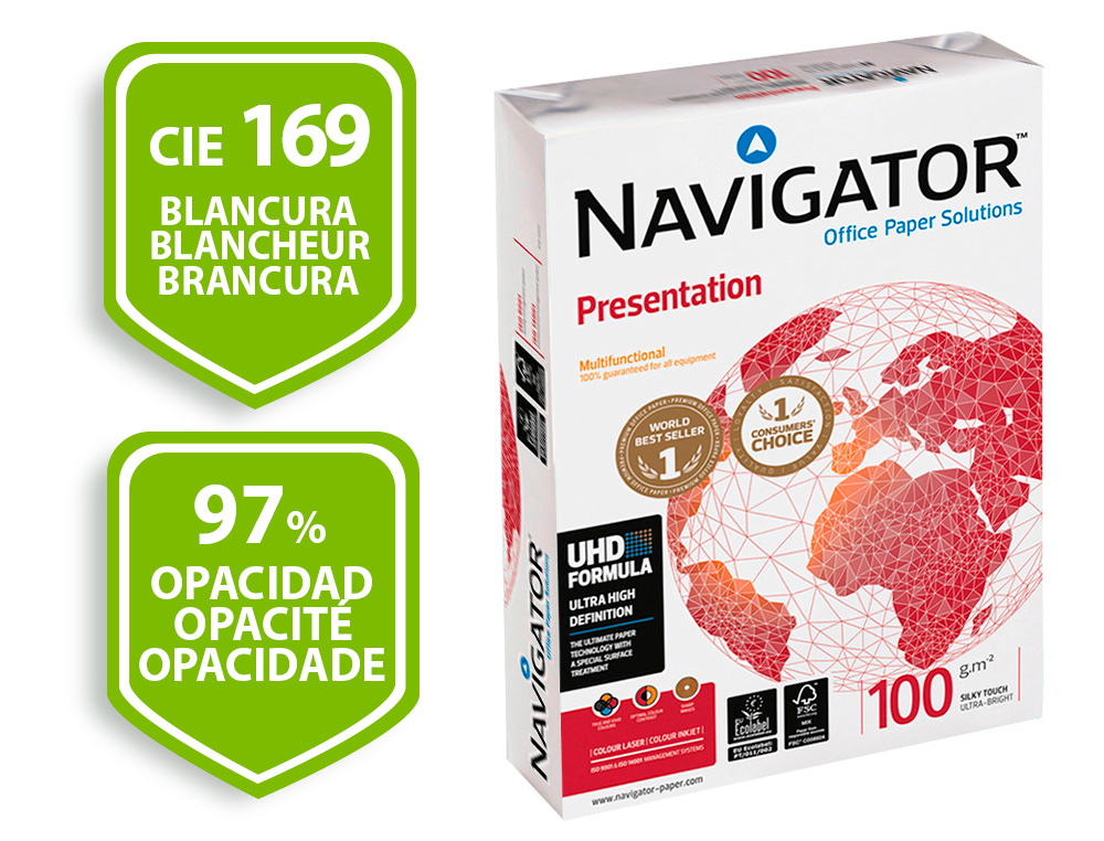 NAVIGATOR - PAPEL FOTOCOPIA A4 100G ( Imagem 2 de 6 ) - Preview