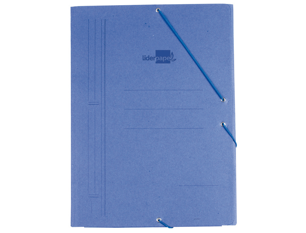 Pasta de elasticos liderpapel, folio, simples, azul (10 unidades) ( Imagem 2 de 2 ) - Preview