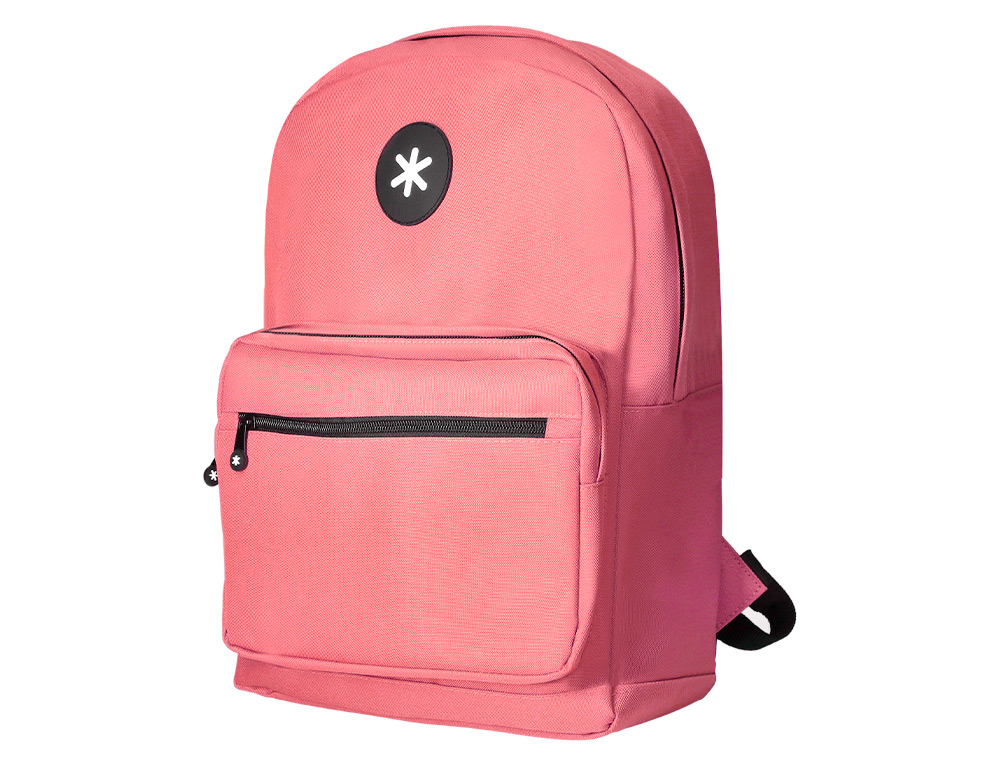 Mochila para portatil 15,6/' antartik com pega e bolso frontal com fecho cor coral 320x140x430 mm ( Imagem 2 de 20 ) - Preview