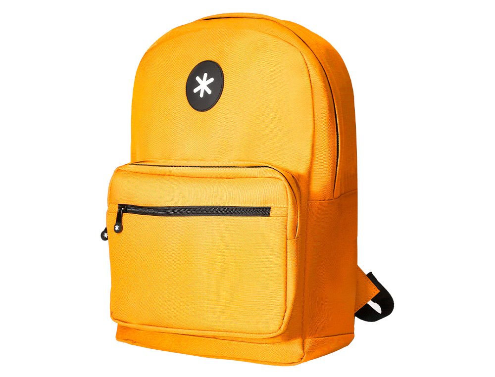 Mochila para portatil 15,6/' antartik com pega e bolso frontal com fecho cor mostarda 320x140x430 mm ( Imagem 2 de 20 ) - Preview
