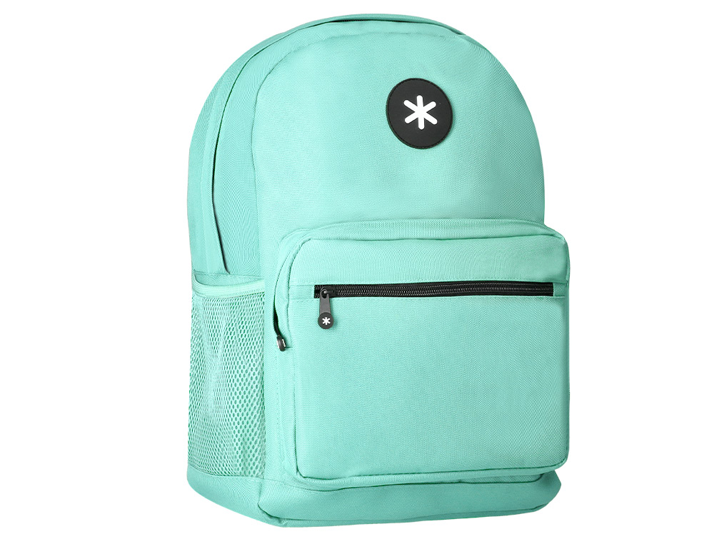 Mochila para portatil 15,6/' antartik com pega e bolso frontal com fecho cor verde menta 320x140x430 mm ( Imagem 5 de 20 ) - Preview