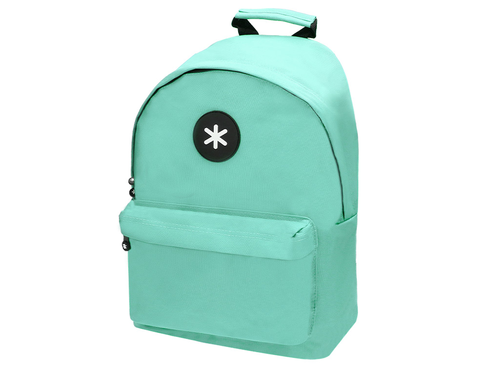 Mochila Para Portatil 14,1/' Antartik Com Pega e Bolsos Com Fecho Cor Verde Menta 310x160x410 mm ( Imagem 3 de 21 ) - Preview
