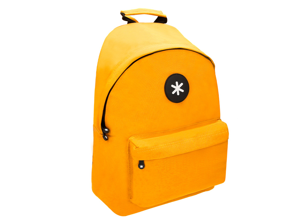 Mochila Para Portatil 14,1/' Antartik Com Pega e Bolsos Com Fecho Cor Mostarda 310x160x410 mm ( Imagem 4 de 21 ) - Preview